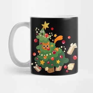 Orange cat energy in the Christmas Tree Mug